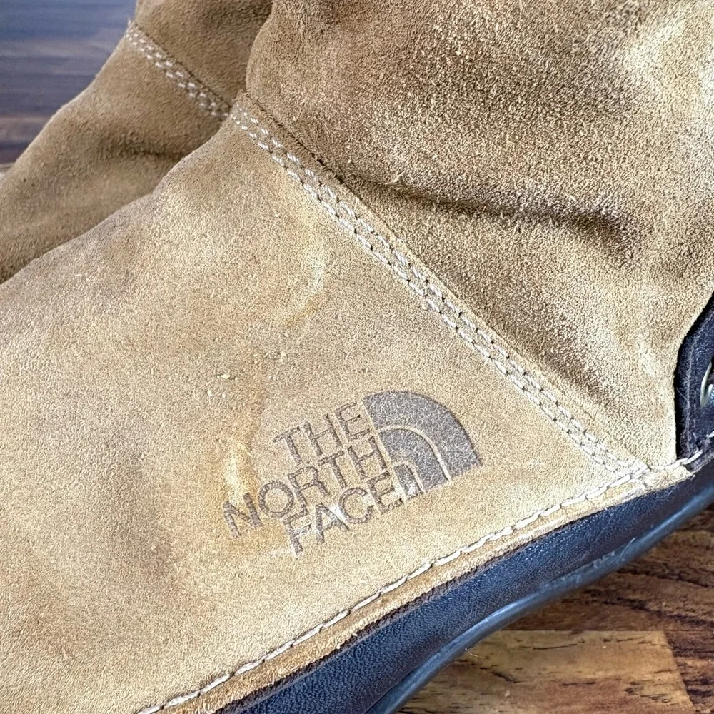 The North Face Primaloft Tall Suede Winter Boots Women’s 7 Brown Tan Waterproof
